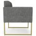 Poltrona Decorativa Base Industrial Dourado Ana Linho Grafite - Ibiza