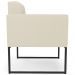 Poltrona Decorativa Base Industrial Preto Ana Linho Bege - Ibiza