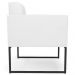 Poltrona Decorativa Base Industrial Preto Ana Sintético Branco - Ibiza