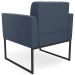 Poltrona Decorativa Base Industrial Preto Ana Suede Azul Marinho - Ibiza