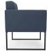 Poltrona Decorativa Base Industrial Preto Ana Suede Azul Marinho - Ibiza