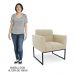 Poltrona Decorativa Base Industrial Preto Ana Suede Bege - Ibiza