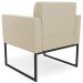 Poltrona Decorativa Base Industrial Preto Ana Suede Bege - Ibiza