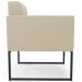 Poltrona Decorativa Base Industrial Preto Ana Suede Bege - Ibiza