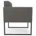 Poltrona Decorativa Base Industrial Preto Ana Suede Grafite - Ibiza