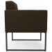 Poltrona Decorativa Base Industrial Preto Ana Suede Marrom - Ibiza