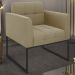 Poltrona Decorativa Base Industrial Preto Ana Suede Marrom RT - Ibiza