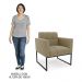 Poltrona Decorativa Base Industrial Preto Ana Suede Marrom RT - Ibiza