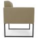 Poltrona Decorativa Base Industrial Preto Ana Suede Marrom RT - Ibiza