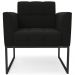 Poltrona Decorativa Base Industrial Preto Ana Suede Preto - Ibiza