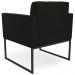 Poltrona Decorativa Base Industrial Preto Ana Suede Preto - Ibiza