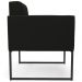Poltrona Decorativa Base Industrial Preto Ana Suede Preto - Ibiza