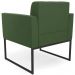 Poltrona Decorativa Base Industrial Preto Ana Suede Verde - Ibiza