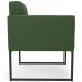 Poltrona Decorativa Base Industrial Preto Ana Suede Verde - Ibiza