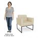Poltrona Decorativa Base Industrial Preto Ana Veludo Luxo Off White - Ibiza