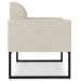 Poltrona Decorativa Base Industrial Preto Maressa A19 Linho Grosso Bege - Ibiza