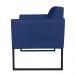Poltrona Decorativa Base Industrial Preto Maressa S04 Suede Azul Marinho - Ibiza