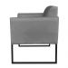 Poltrona Decorativa Base Industrial Preto Maressa S08 Suede Grafite - Ibiza