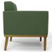 Poltrona Decorativa Base Madeira Castanho Ana Suede Verde - Ibiza