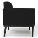 Poltrona Decorativa Base Madeira Preto Ana Linho Preto - Ibiza