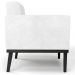 Poltrona Decorativa Base Madeira Preto Ana Sintético PU Branco - Ibiza
