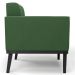 Poltrona Decorativa Base Madeira Preto Ana Suede Verde - Ibiza