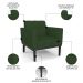 Poltrona Decorativa Base Madeira Preto Ana Veludo Luxo Verde - Ibiza