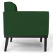 Poltrona Decorativa Base Madeira Preto Ana Veludo Luxo Verde - Ibiza