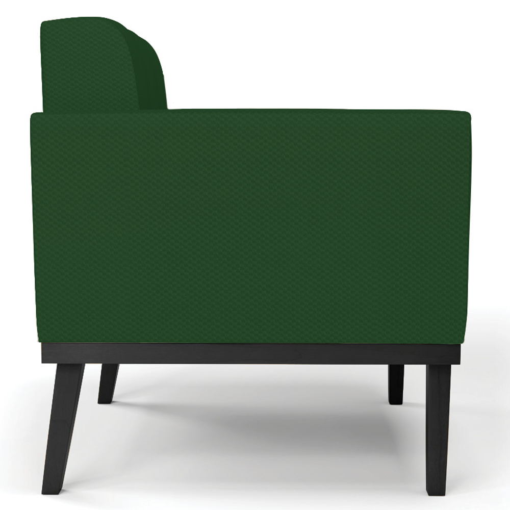 Poltrona Decorativa Base Madeira Preto Ana Veludo Luxo Verde - Ibiza