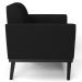 Poltrona Decorativa Base Madeira Preto Maressa Linho Preto - Ibiza