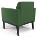 Poltrona Decorativa Base Madeira Preto Maressa Suede Verde - Ibiza