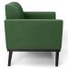 Poltrona Decorativa Base Madeira Preto Maressa Suede Verde - Ibiza