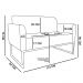 Poltrona Namoradeira 2 Lugares Base Industrial Dourada Maressa S03 Suede Bege - Ibiza