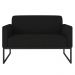 Poltrona Namoradeira 2 Lugares Base Industrial Preta Maressa S07 Suede Preto - Ibiza