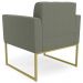 Poltrona Para Sala Base Industrial Dourado Ana Bouclé Menta - Ibiza