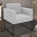 Poltrona Para Sala Base Industrial Preto Ana Bouclé Cinza - Ibiza