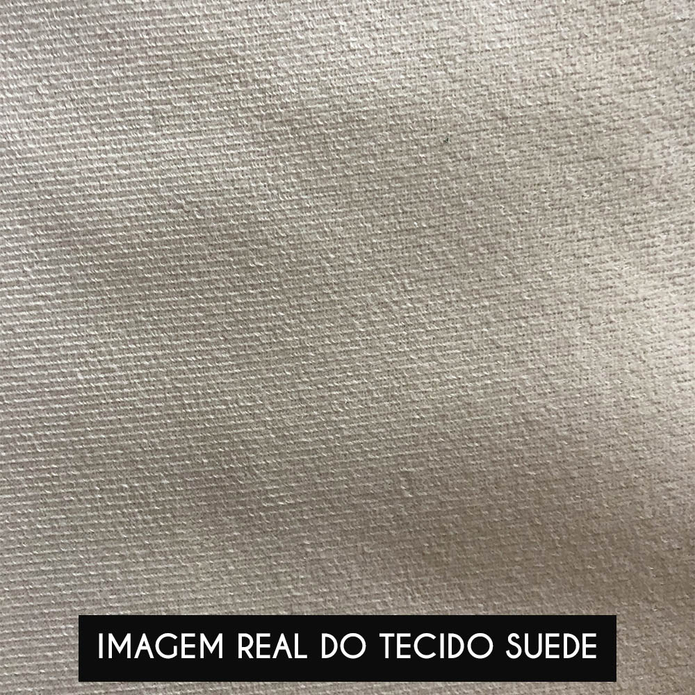 Poltrona Para Sala Pé Metal Dourado Kit 2 Ana Suede Bege - Ibiza