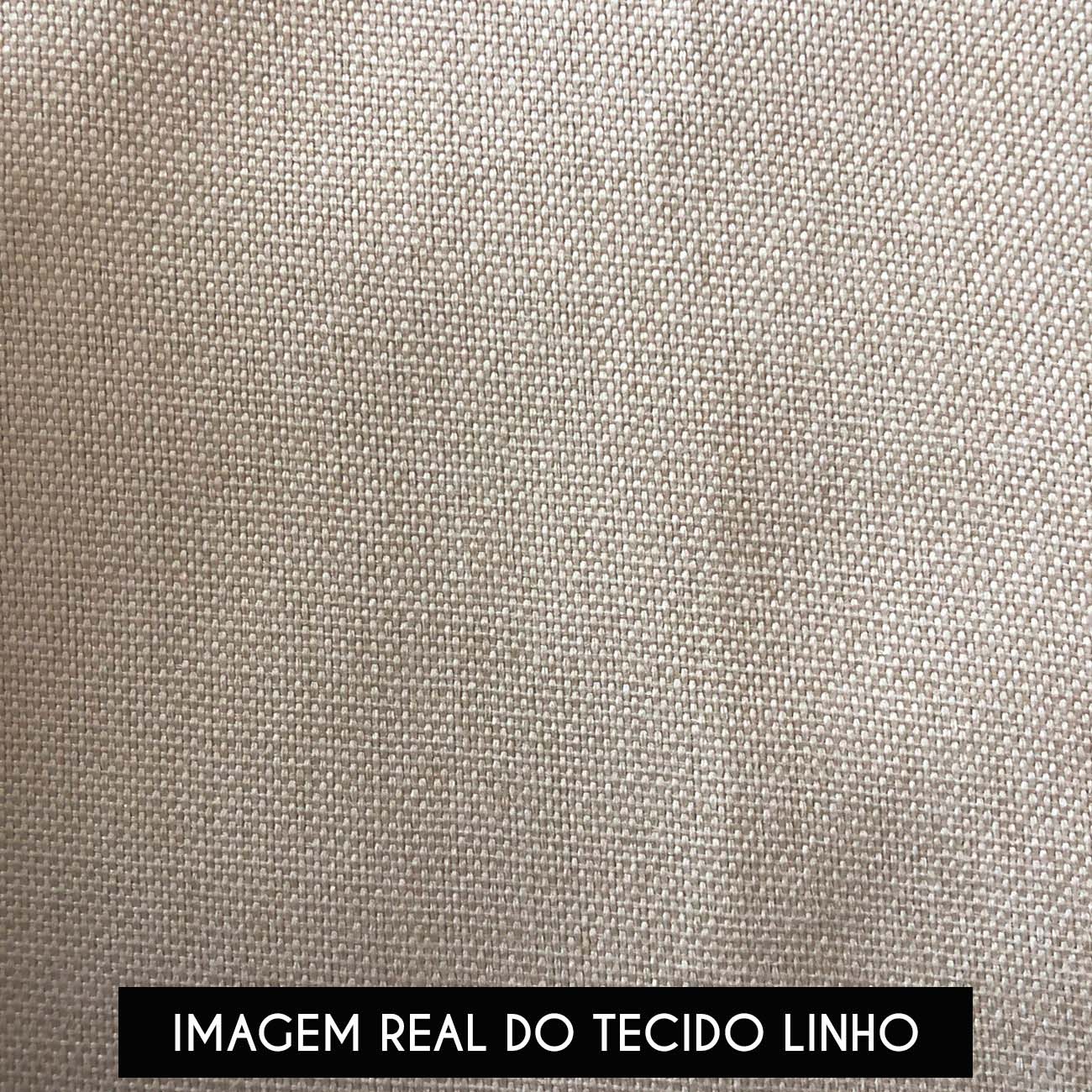 Poltrona Para Sala Pé Metal Preto Kit 2 Ana Linho Bege - Ibiza
