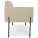 Poltrona Para Sala Pé Metal Preto Kit 2 Ana Suede Bege - Ibiza