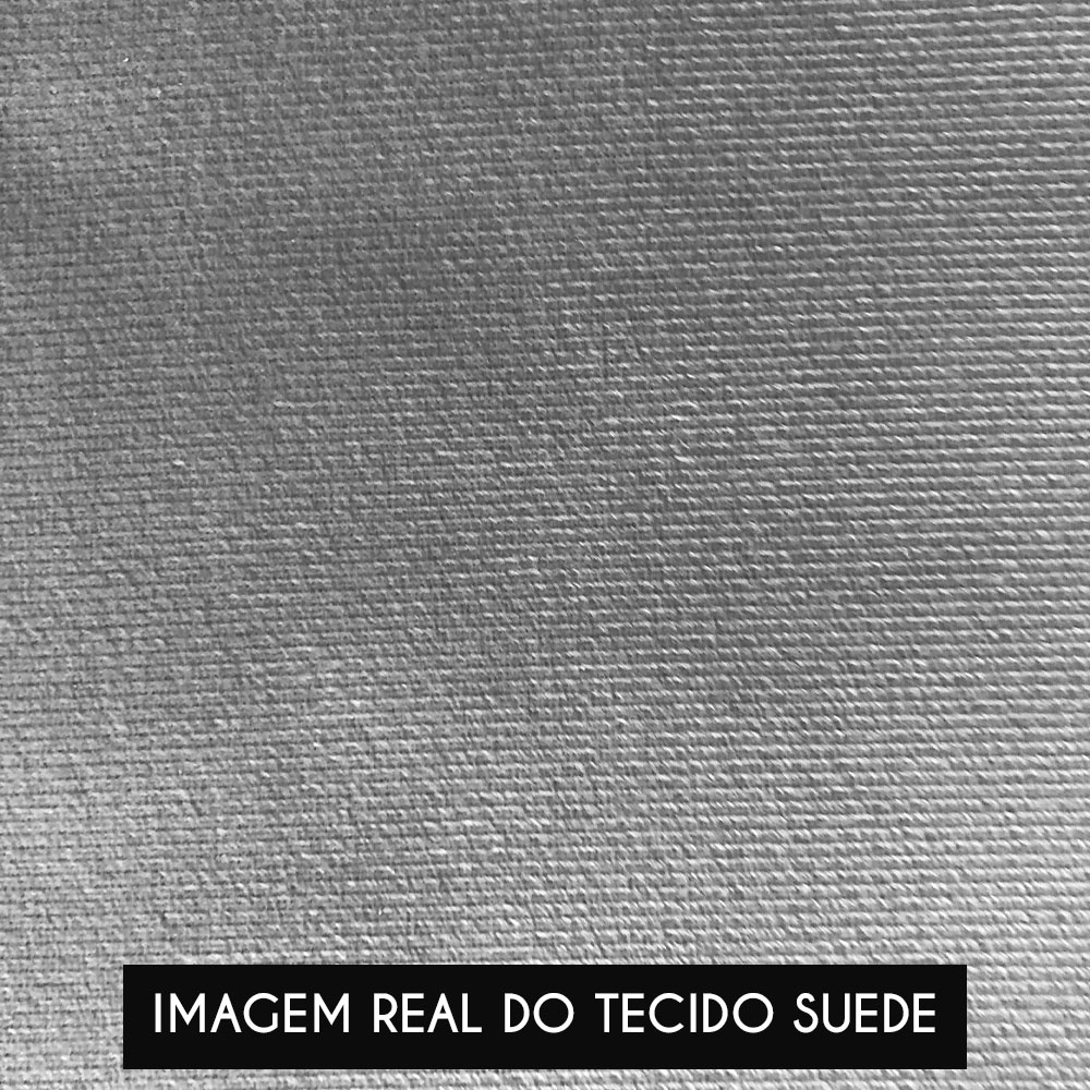 Poltrona Para Sala Pé Metal Preto Kit 2 Ana Suede Cinza - Ibiza