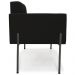 Poltrona Para Sala Pé Metal Preto Kit 2 Ana Suede Preto - Ibiza