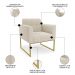 Poltrona Sala Base Industrial Dourado Kit 2 Ana Bouclé Bege - Ibiza