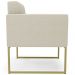 Poltrona Sala Base Industrial Dourado Kit 2 Ana Bouclé Bege - Ibiza