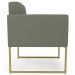 Poltrona Sala Base Industrial Dourado Kit 2 Ana Bouclé Menta - Ibiza