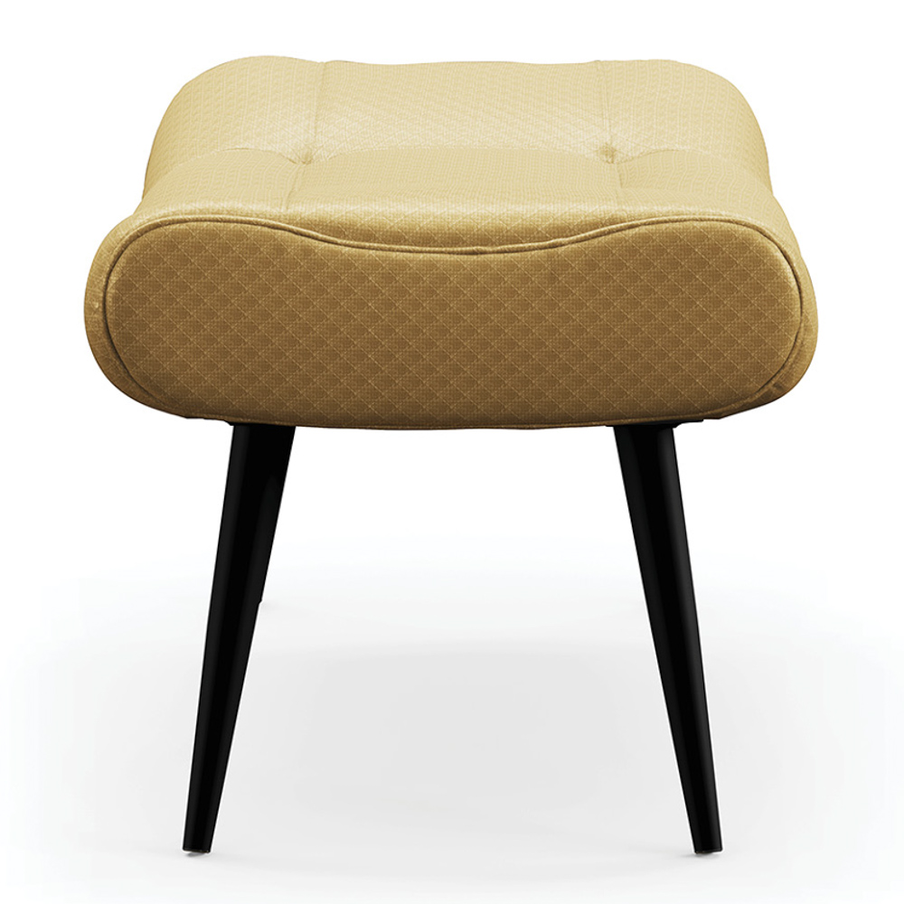 Puff Decorativo Para Sala de Estar Pés Palito Lord Facto Dourado - Ibiza