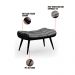 Puff Decorativo Para Sala de Estar Pés Palito Lord Sintético Preto - Ibiza