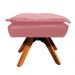 Puff Decorativo Sala de Estar Base Giratória Giromad Opla Suede Rose - Ibiza