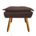 Puff Decorativo Sala de Estar Pés Palito Opla Suede Marrom - Ibiza