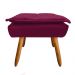 Puff Decorativo Sala de Estar Pés Palito Opla Suede Vinho - Ibiza