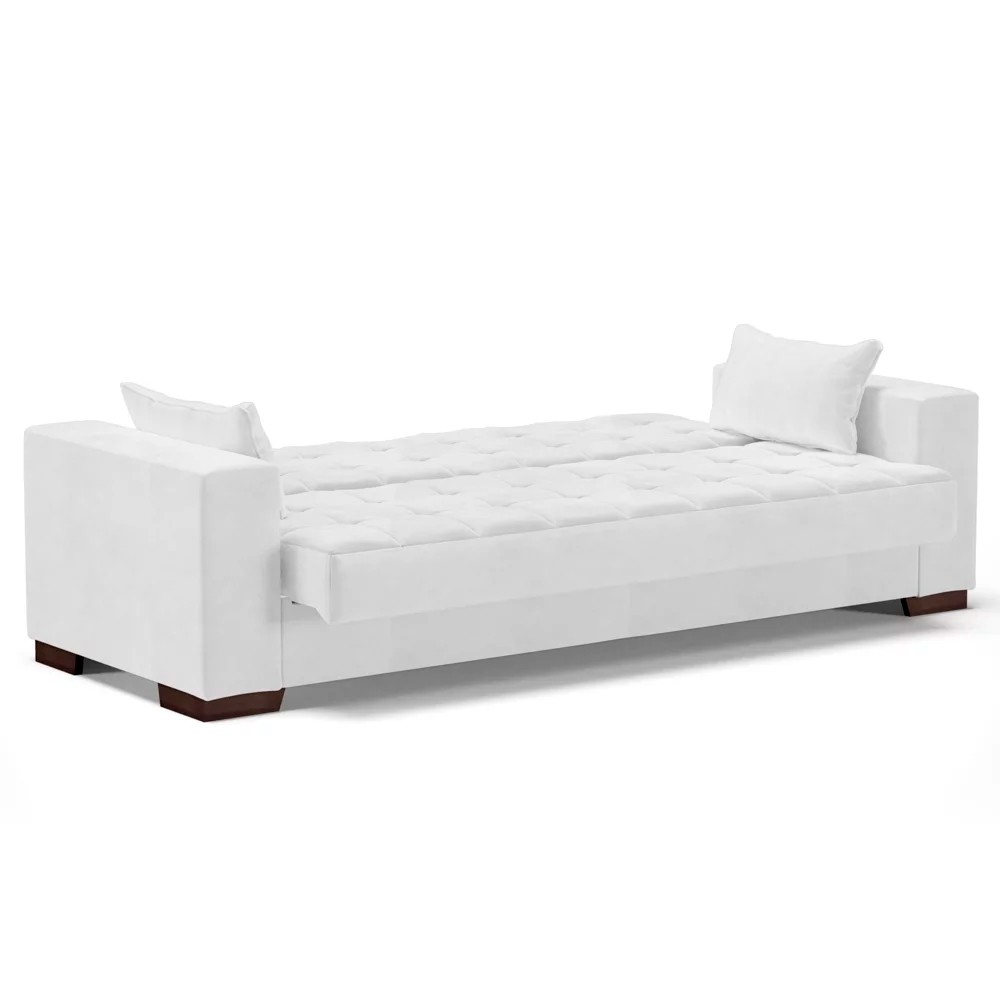 Sofá Cama para Sala de Estar Lisboa Couríssimo Branco - Ibiza